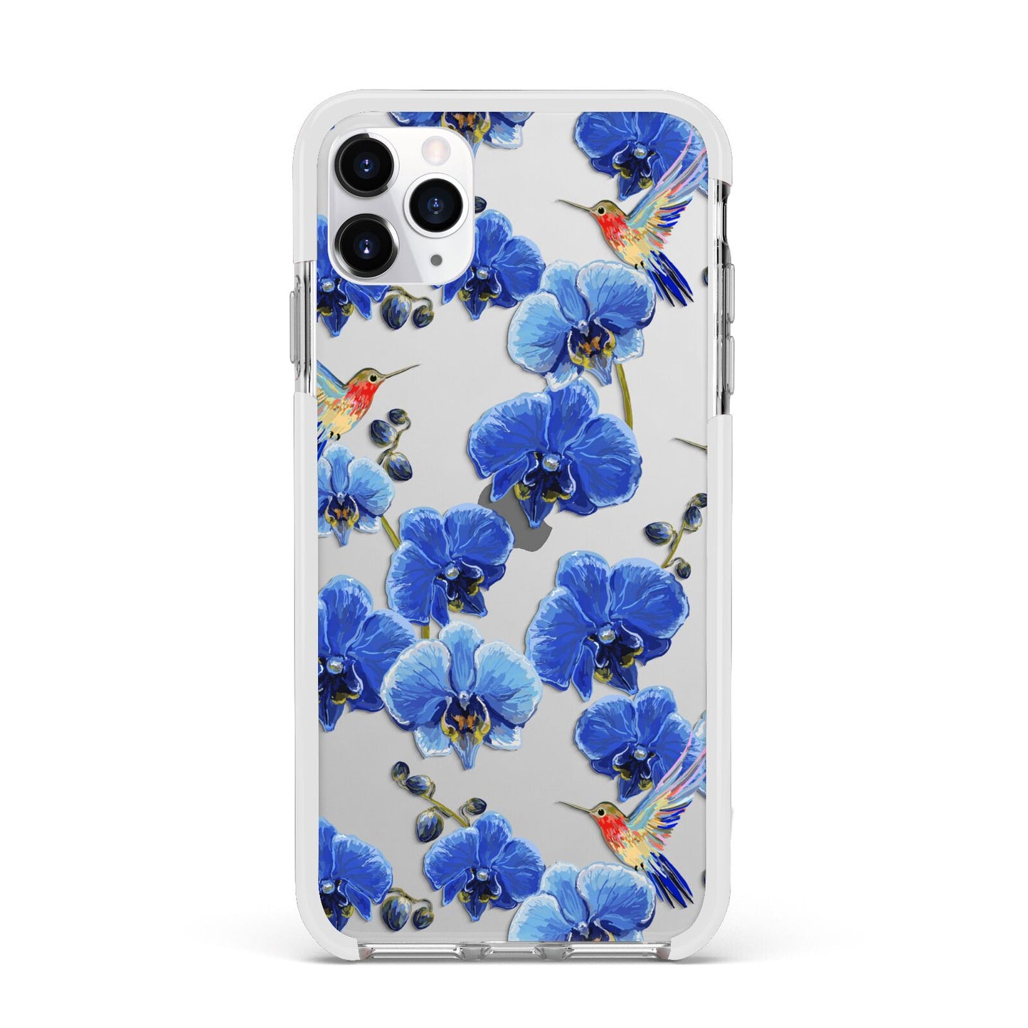 Blue Orchid Apple iPhone 11 Pro Max in Silver with White Impact Case