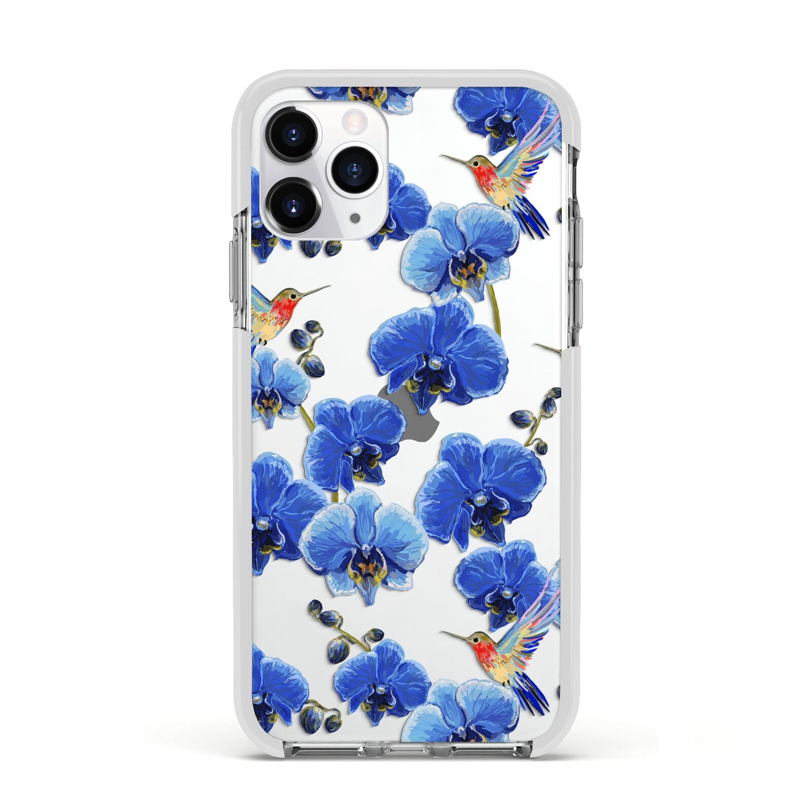 Blue Orchid Apple iPhone 11 Pro in Silver with White Impact Case