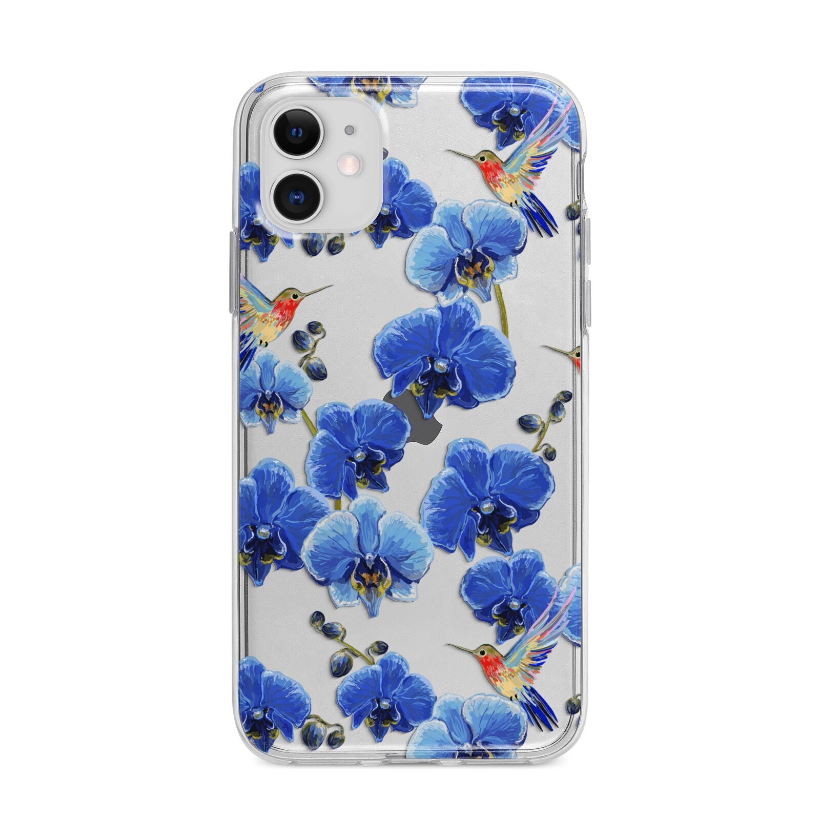 Blue Orchid Apple iPhone 11 in White with Bumper Case
