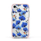 Blue Orchid Apple iPhone XR Impact Case Pink Edge on Silver Phone