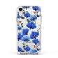 Blue Orchid Apple iPhone XR Impact Case White Edge on Silver Phone