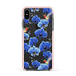 Blue Orchid Apple iPhone Xs Max Impact Case Pink Edge on Black Phone