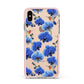 Blue Orchid Apple iPhone Xs Max Impact Case Pink Edge on Gold Phone