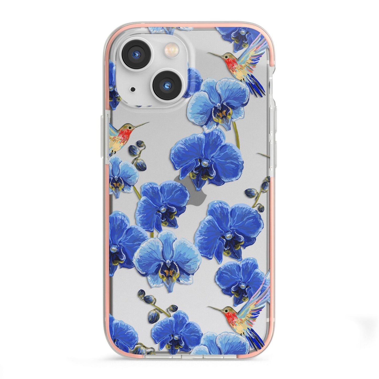 Blue Orchid iPhone 13 Mini TPU Impact Case with Pink Edges