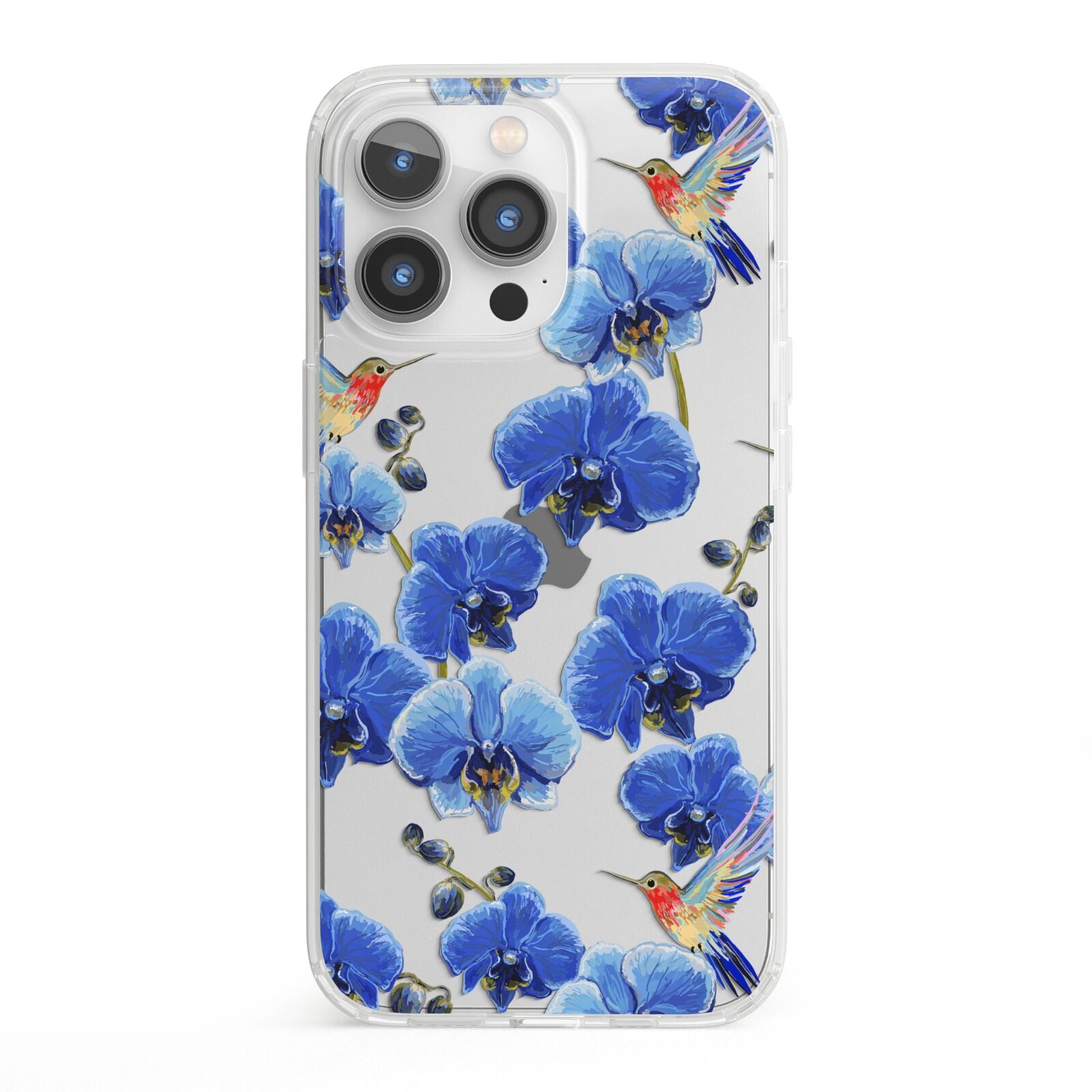 Blue Orchid iPhone 13 Pro Clear Bumper Case