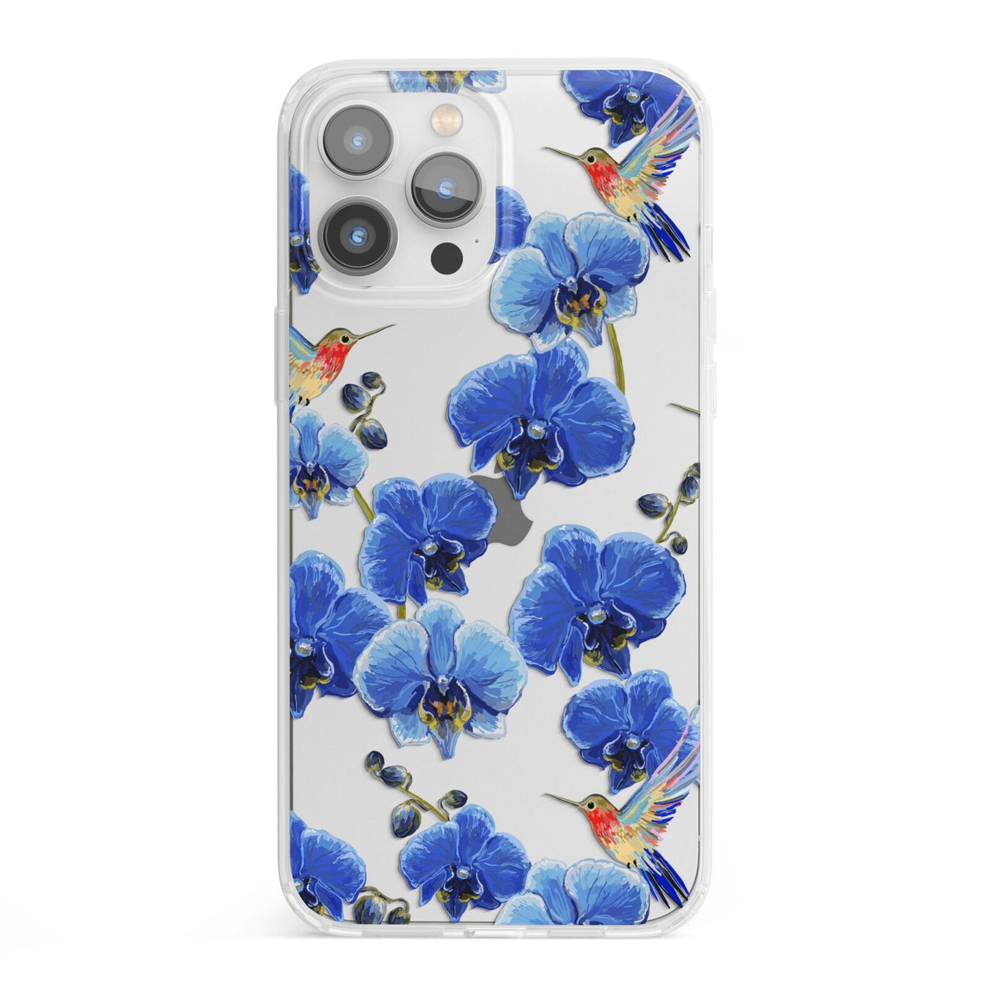 Blue Orchid iPhone 13 Pro Max Clear Bumper Case