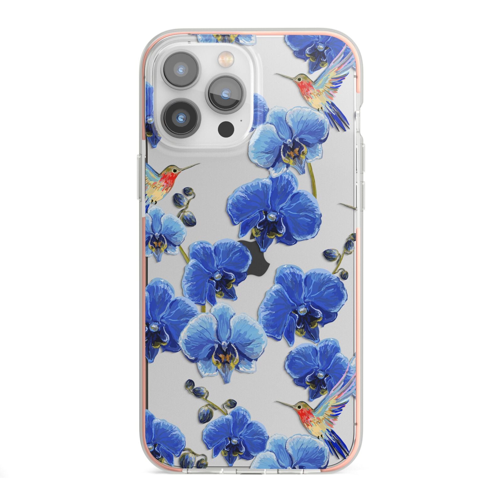 Blue Orchid iPhone 13 Pro Max TPU Impact Case with Pink Edges