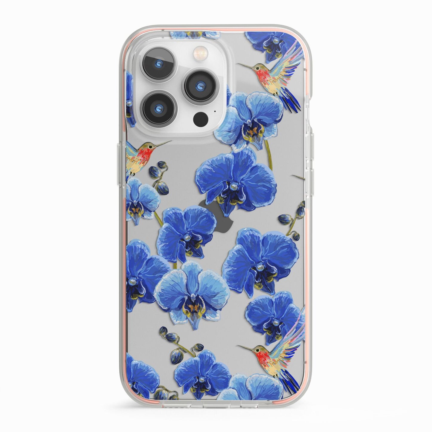 Blue Orchid iPhone 13 Pro TPU Impact Case with Pink Edges
