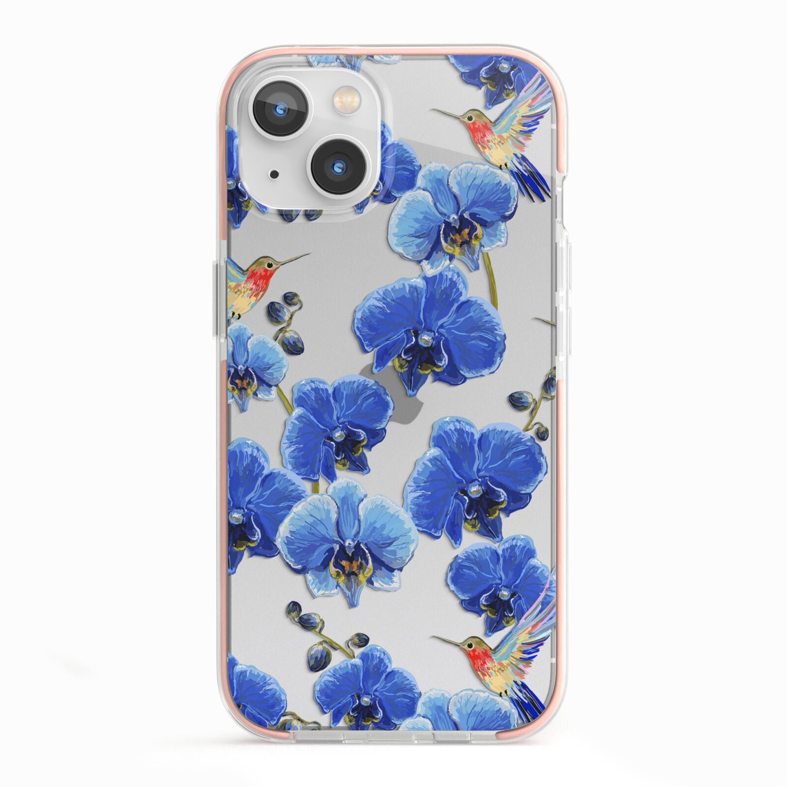 Blue Orchid iPhone 13 TPU Impact Case with Pink Edges