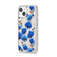 Blue Orchid iPhone 14 Clear Tough Case Starlight Angled Image