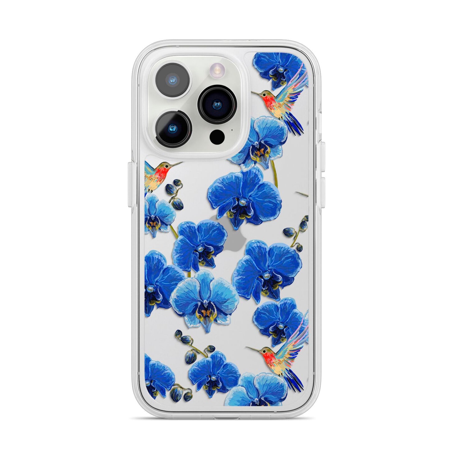 Blue Orchid iPhone 14 Pro Clear Tough Case Silver