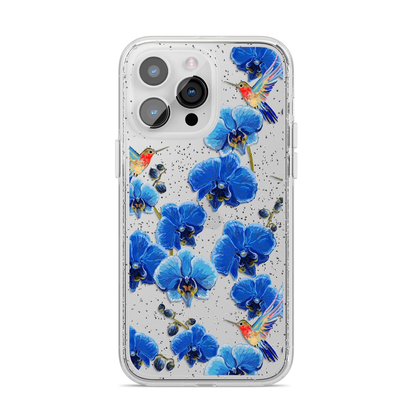 Blue Orchid iPhone 14 Pro Max Glitter Tough Case Silver