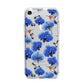Blue Orchid iPhone 7 Bumper Case on Silver iPhone