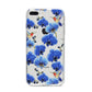 Blue Orchid iPhone 8 Plus Bumper Case on Silver iPhone