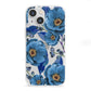 Blue Peonies iPhone 13 Mini Clear Bumper Case