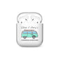 Blue Personalised Campervan Adventures AirPods Case