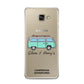 Blue Personalised Campervan Adventures Samsung Galaxy A3 2016 Case on gold phone