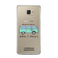 Blue Personalised Campervan Adventures Samsung Galaxy A5 2016 Case on gold phone