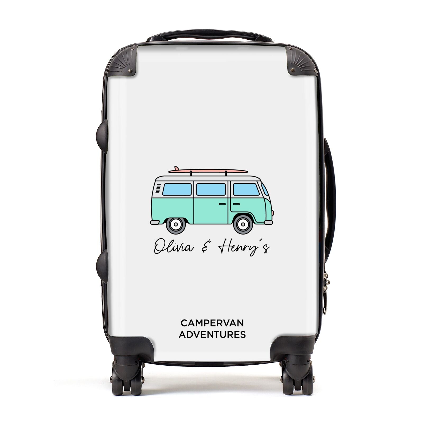 Blue Personalised Campervan Adventures Suitcase