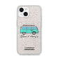Blue Personalised Campervan Adventures iPhone 14 Glitter Tough Case Starlight