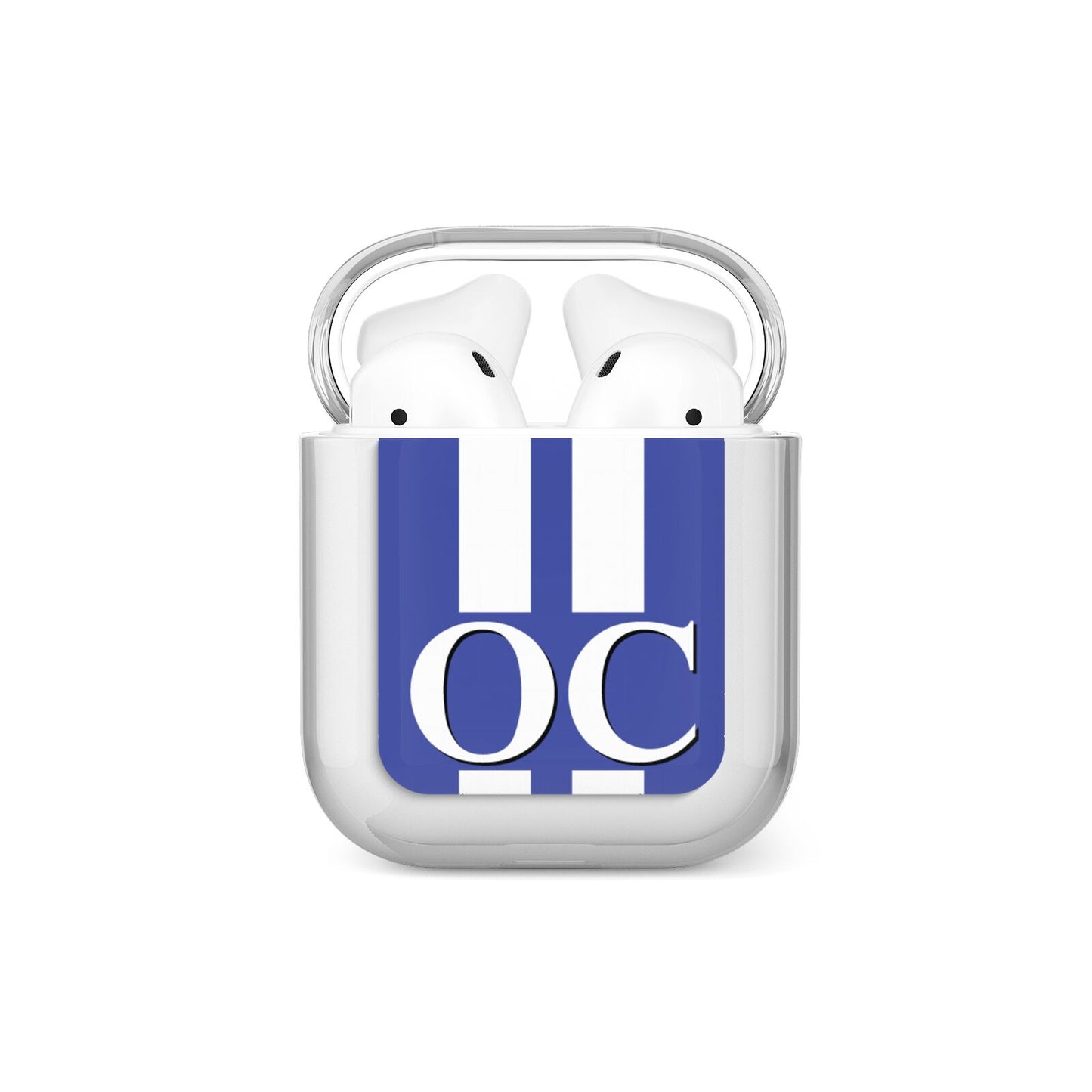 Blue Personalised Initials AirPods Case