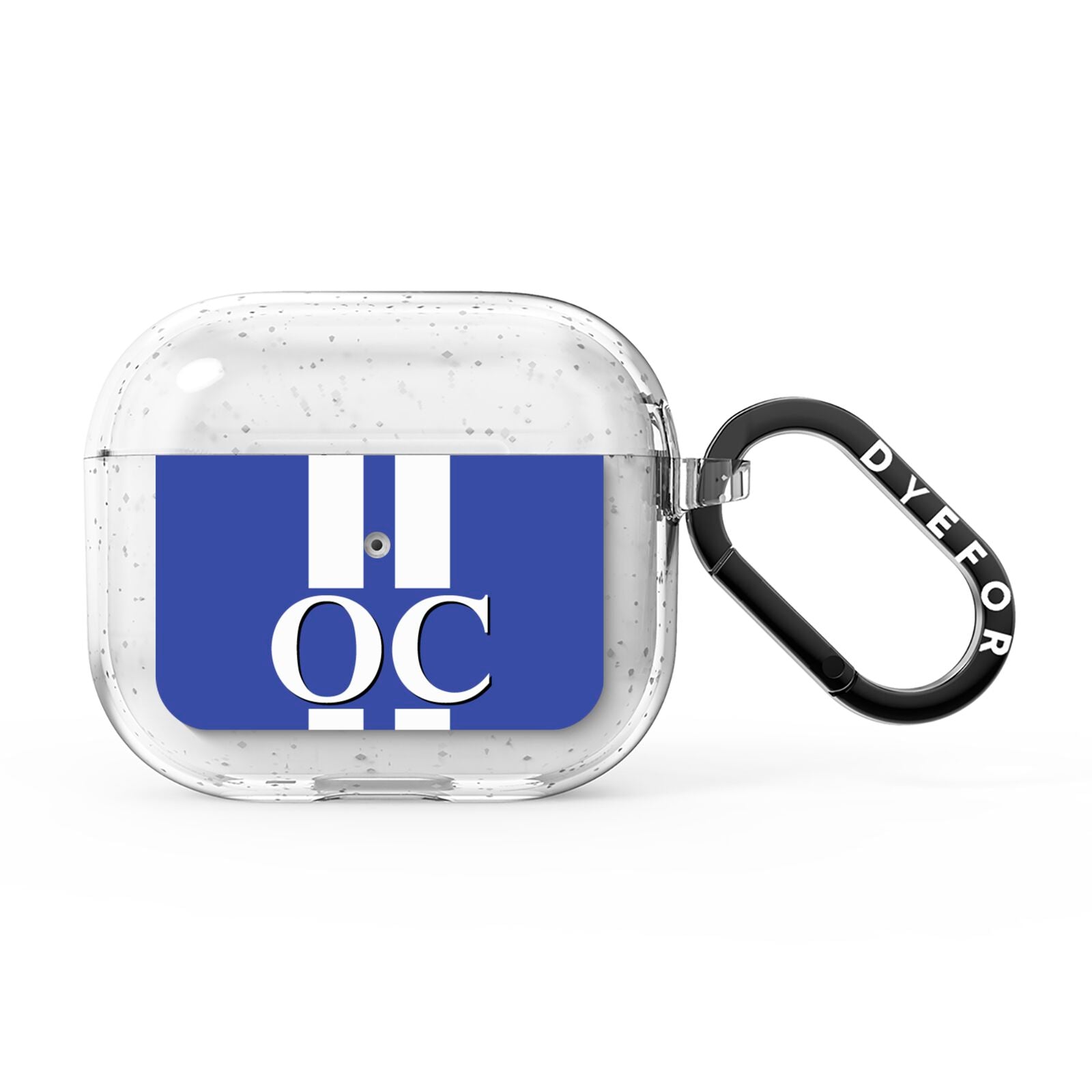 Blue Personalised Initials AirPods Glitter Case 3rd Gen