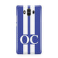 Blue Personalised Initials Huawei Mate 10 Protective Phone Case