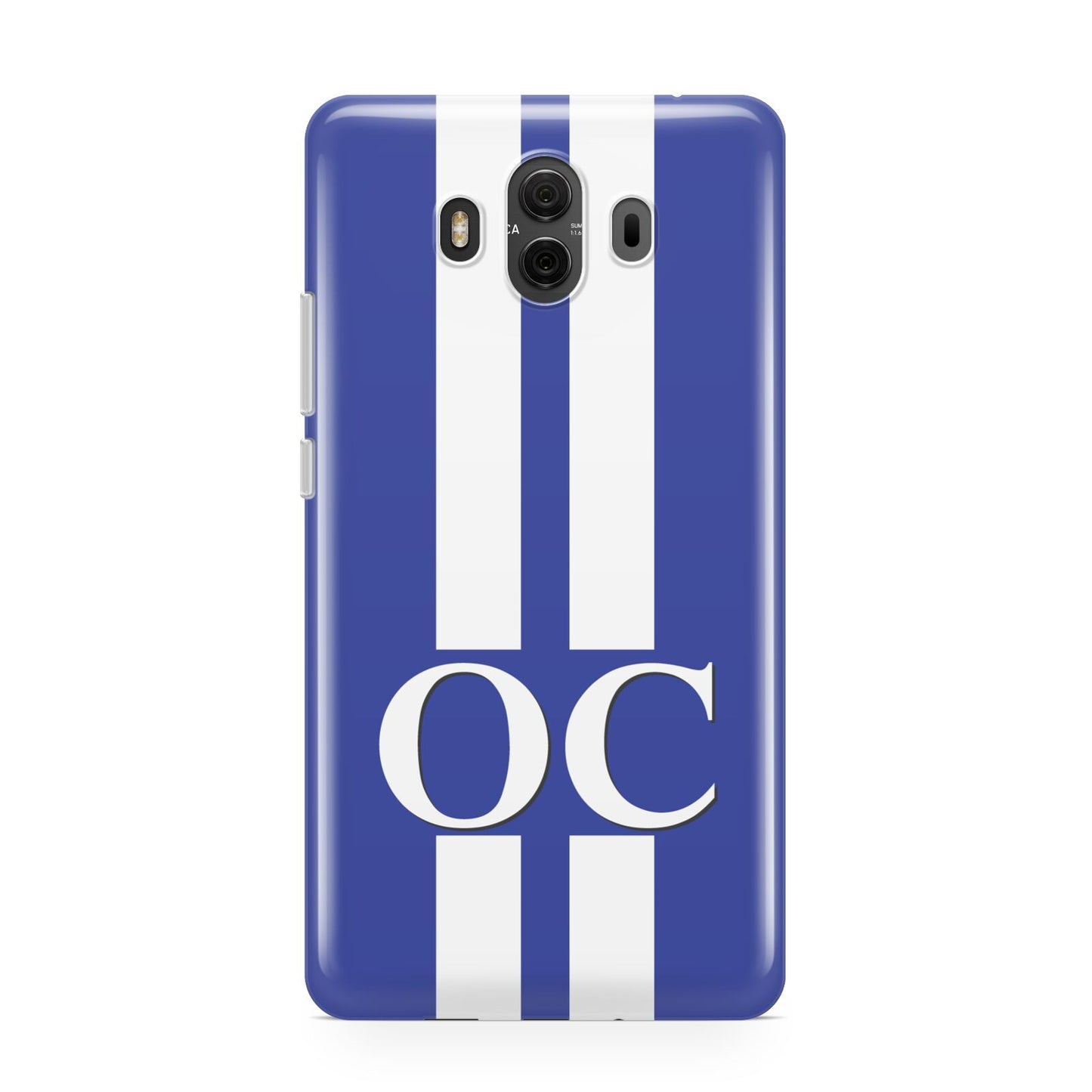 Blue Personalised Initials Huawei Mate 10 Protective Phone Case