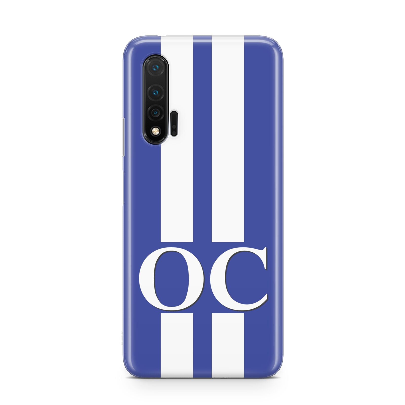 Blue Personalised Initials Huawei Nova 6 Phone Case