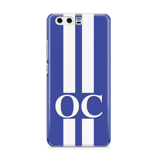 Blue Personalised Initials Huawei P10 Phone Case