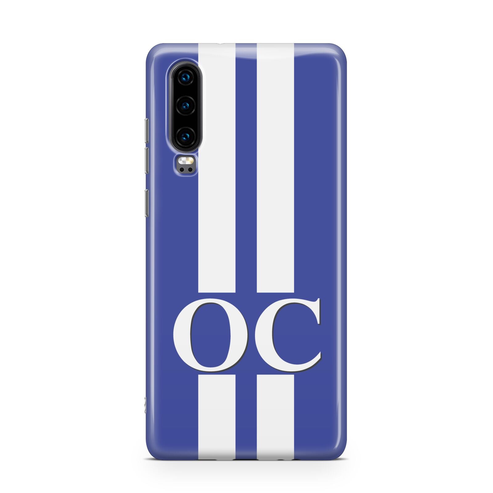 Blue Personalised Initials Huawei P30 Phone Case
