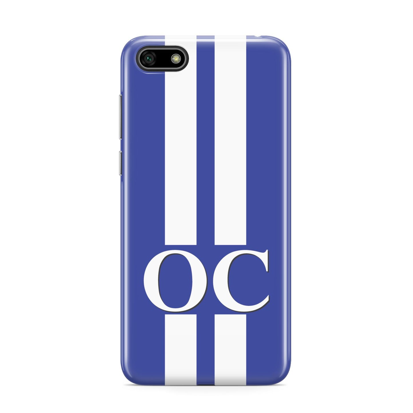 Blue Personalised Initials Huawei Y5 Prime 2018 Phone Case