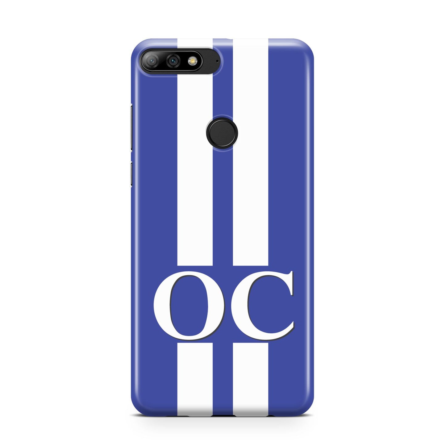 Blue Personalised Initials Huawei Y7 2018