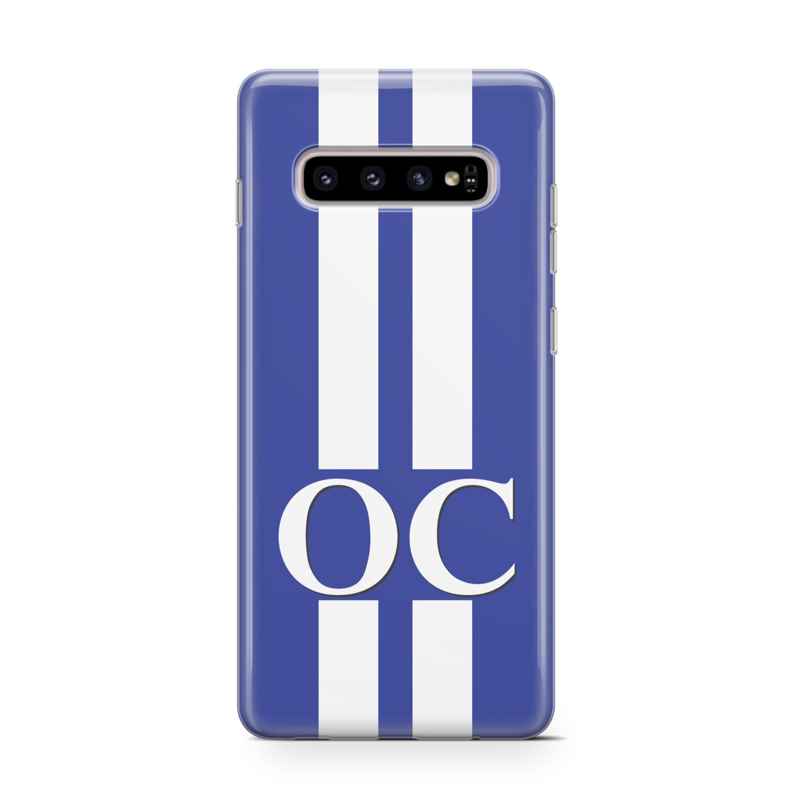 Blue Personalised Initials Protective Samsung Galaxy Case