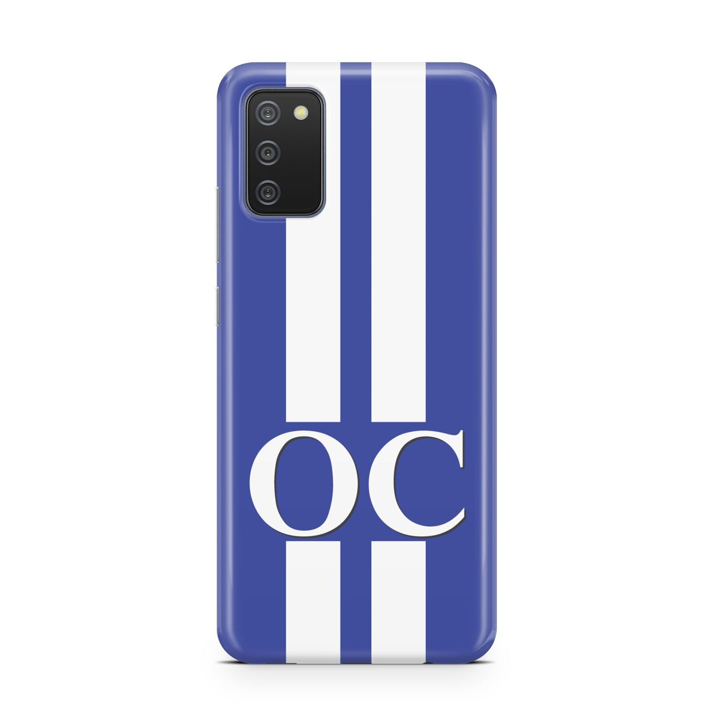 Blue Personalised Initials Samsung A02s Case