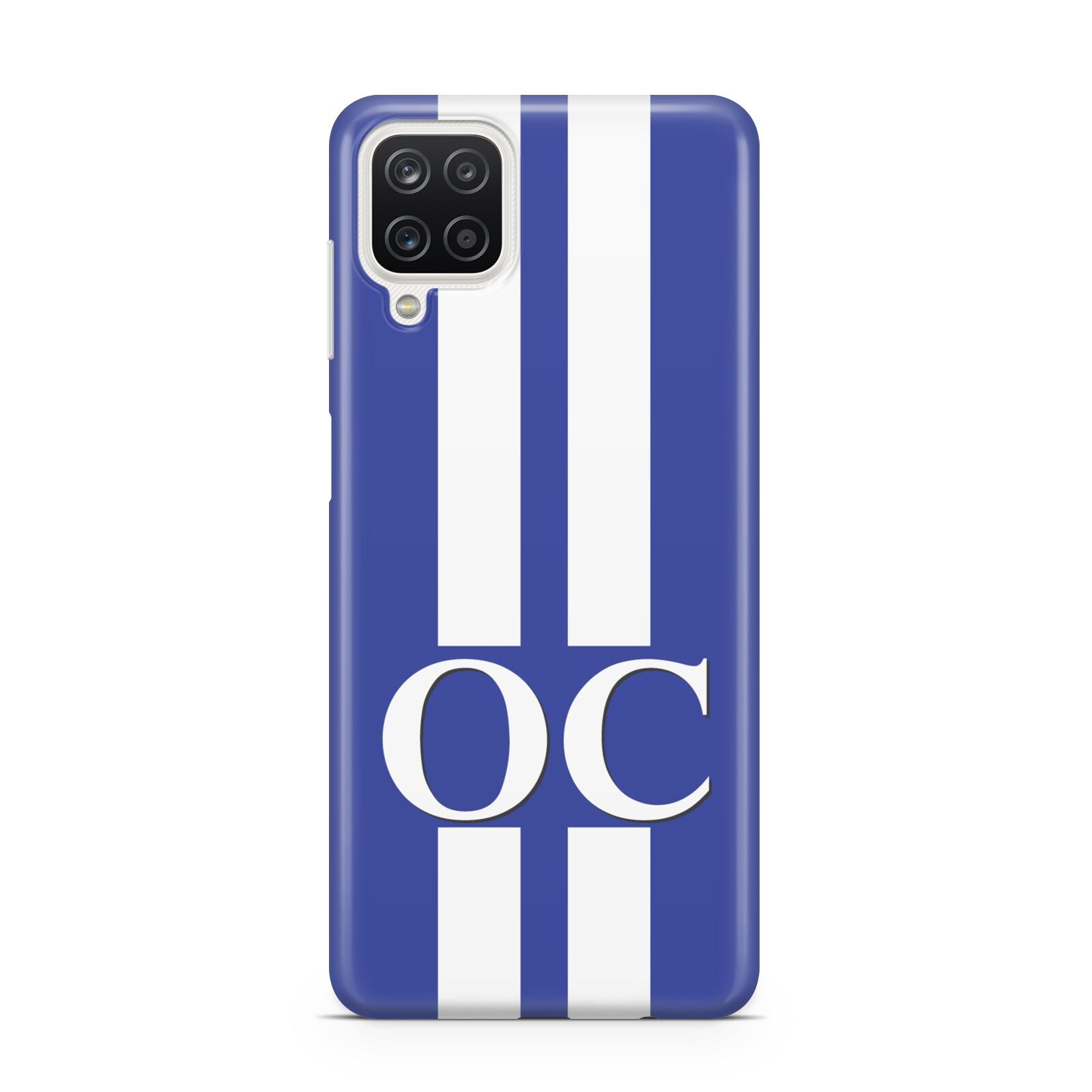 Blue Personalised Initials Samsung A12 Case