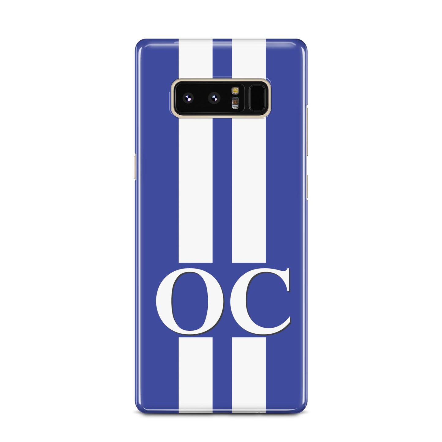 Blue Personalised Initials Samsung Galaxy Note 8 Case
