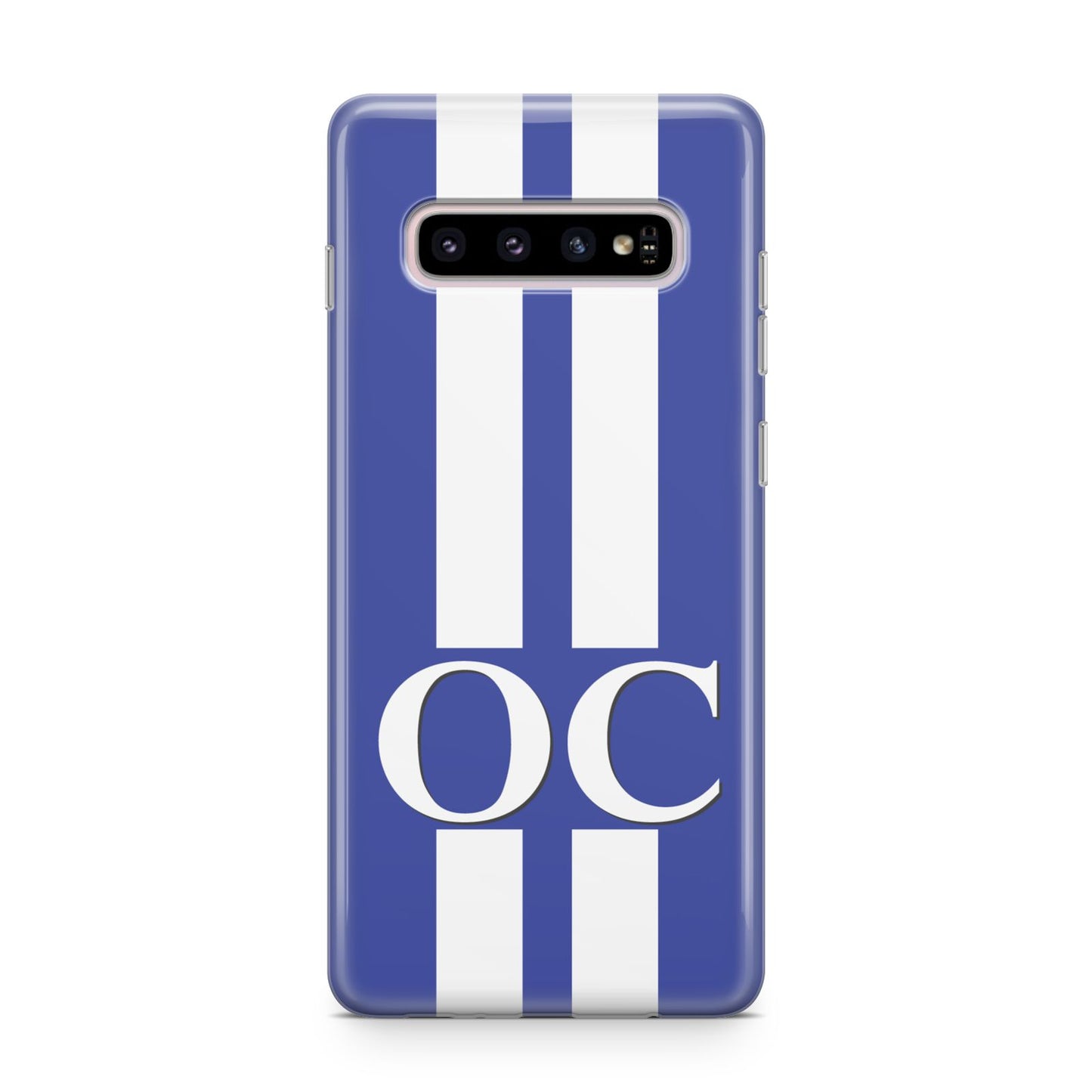 Blue Personalised Initials Samsung Galaxy S10 Plus Case