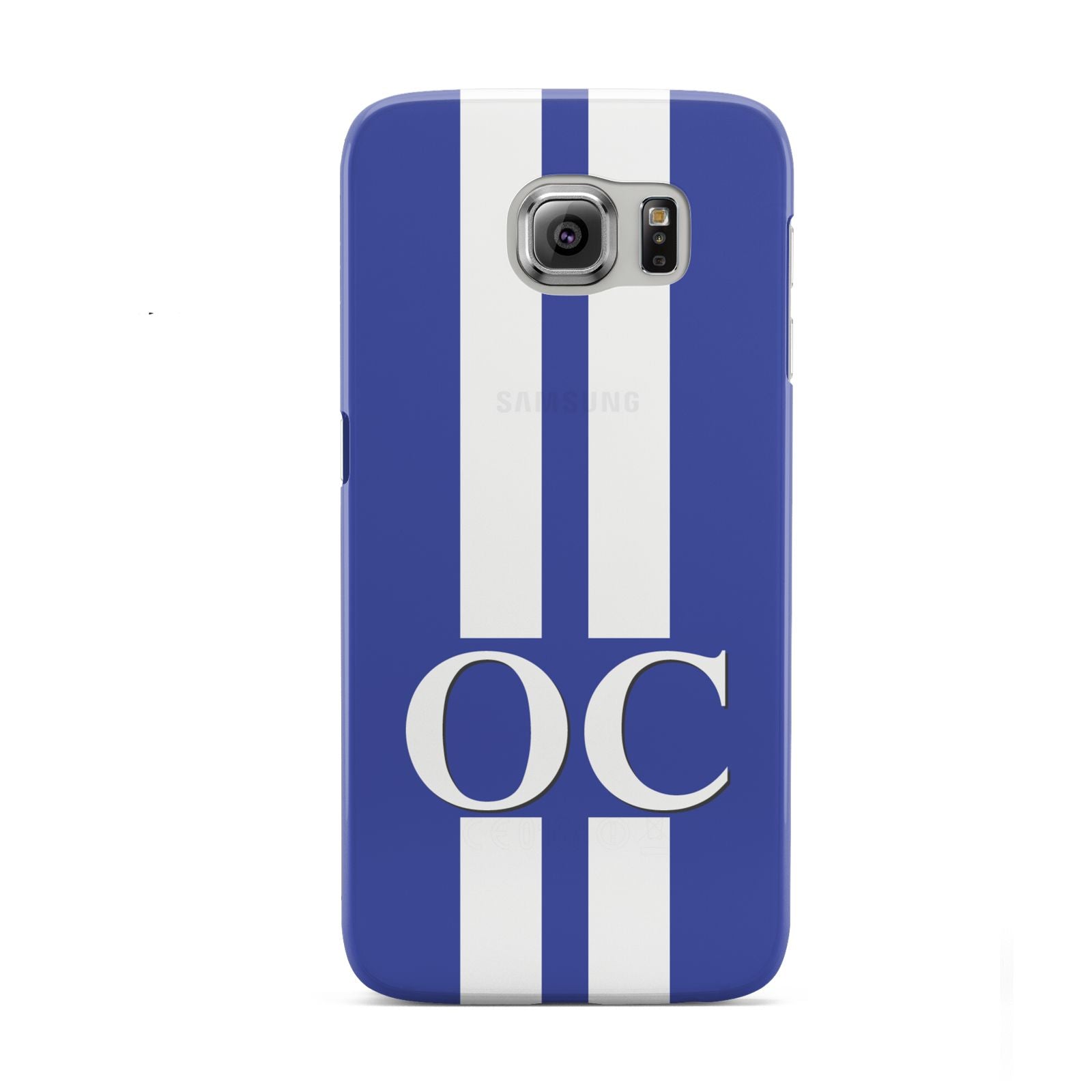 Blue Personalised Initials Samsung Galaxy S6 Case