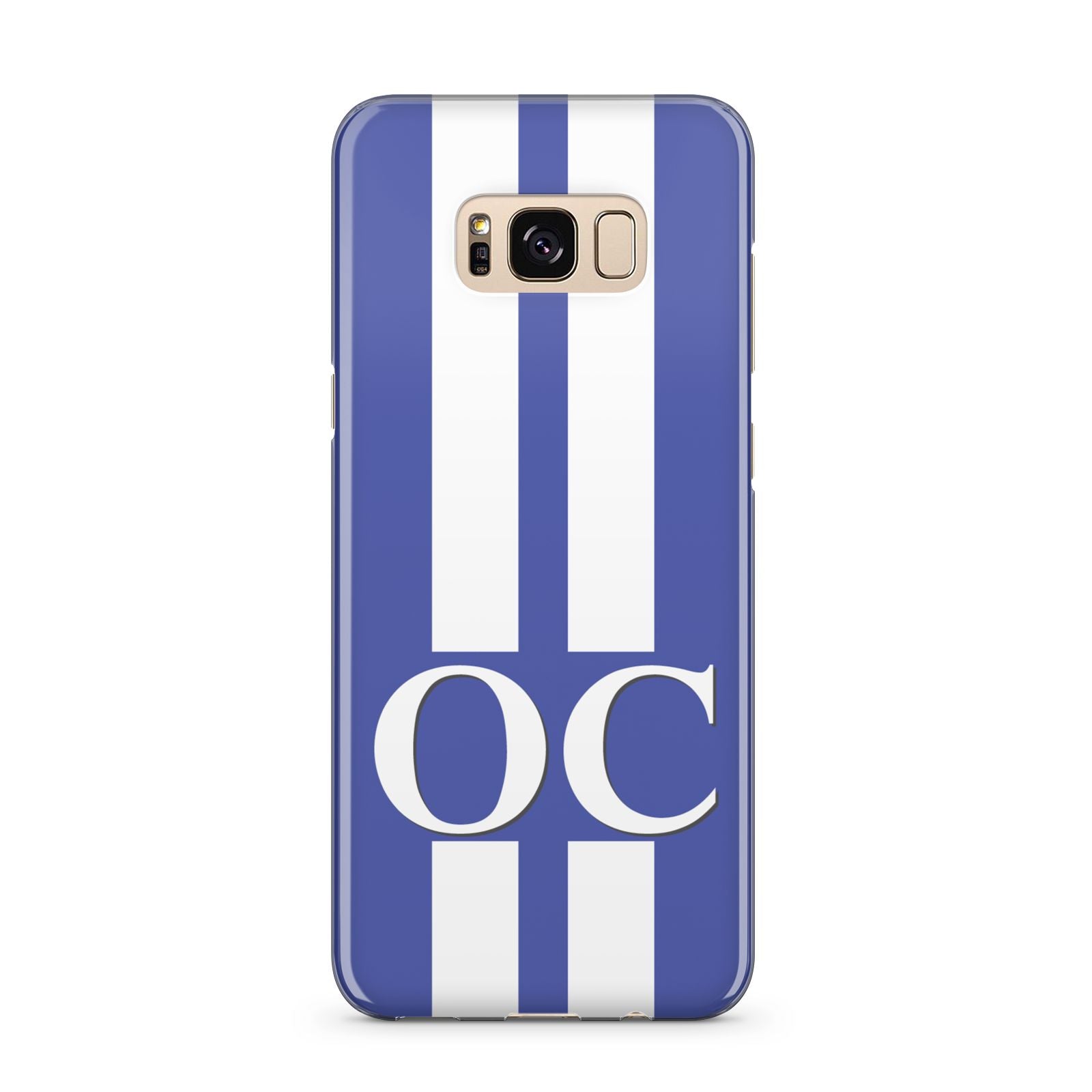 Blue Personalised Initials Samsung Galaxy S8 Plus Case