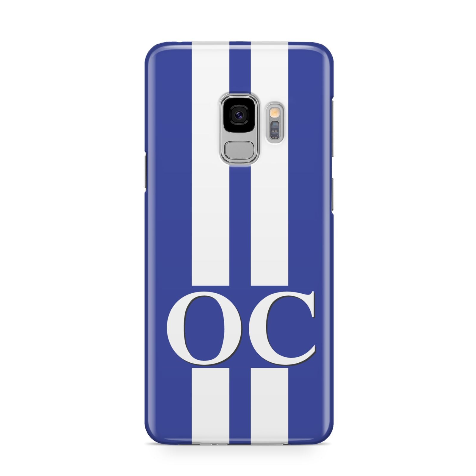 Blue Personalised Initials Samsung Galaxy S9 Case