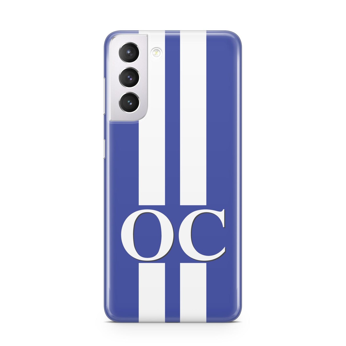 Blue Personalised Initials Samsung S21 Case