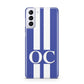 Blue Personalised Initials Samsung S21 Plus Case