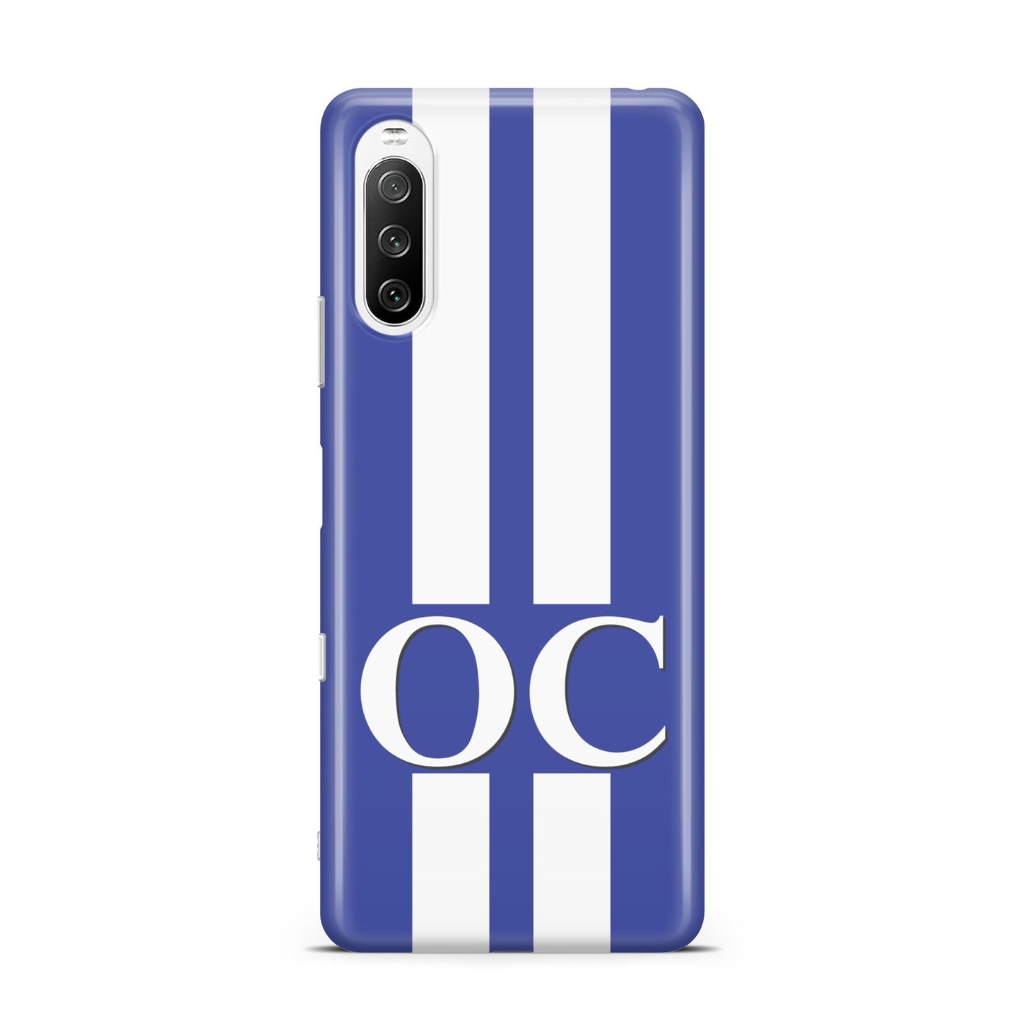Blue Personalised Initials Sony Xperia 10 III Case