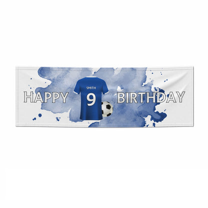 Blue Personalised Name Football Shirt 6x2 Paper Banner