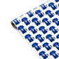 Blue Personalised Name Number Football Shirt Personalised Gift Wrap
