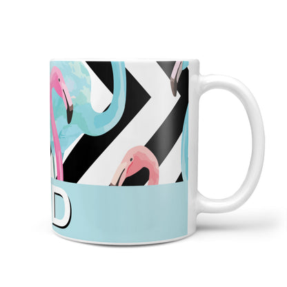 Blue Pink Flamingos 10oz Mug