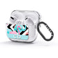 Blue Pink Flamingos AirPods Glitter Case 3rd Gen Side Image