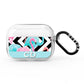 Blue Pink Flamingos AirPods Pro Clear Case