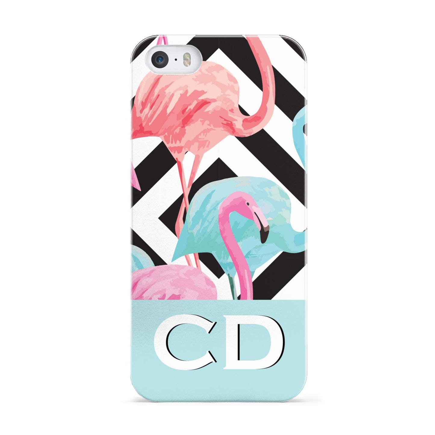 Blue Pink Flamingos Apple iPhone 5 Case